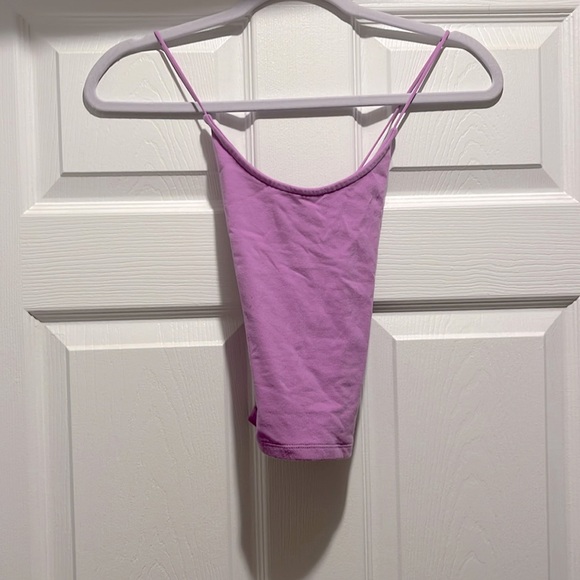 American Eagle Outfitters Tops - American Eagle tank top - open back style - bungee straps - size small - purple